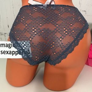 VS S L XL DREAM ANGELS CUT OUT CHEEKINI PANTY LACE
